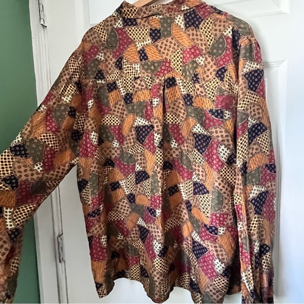 Patchwork Button-Up Shirt - image 6